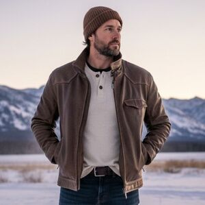 Danier L Modern Contemporary Yellowstone 90s Rugged Indie Sleeze Leather Jacket